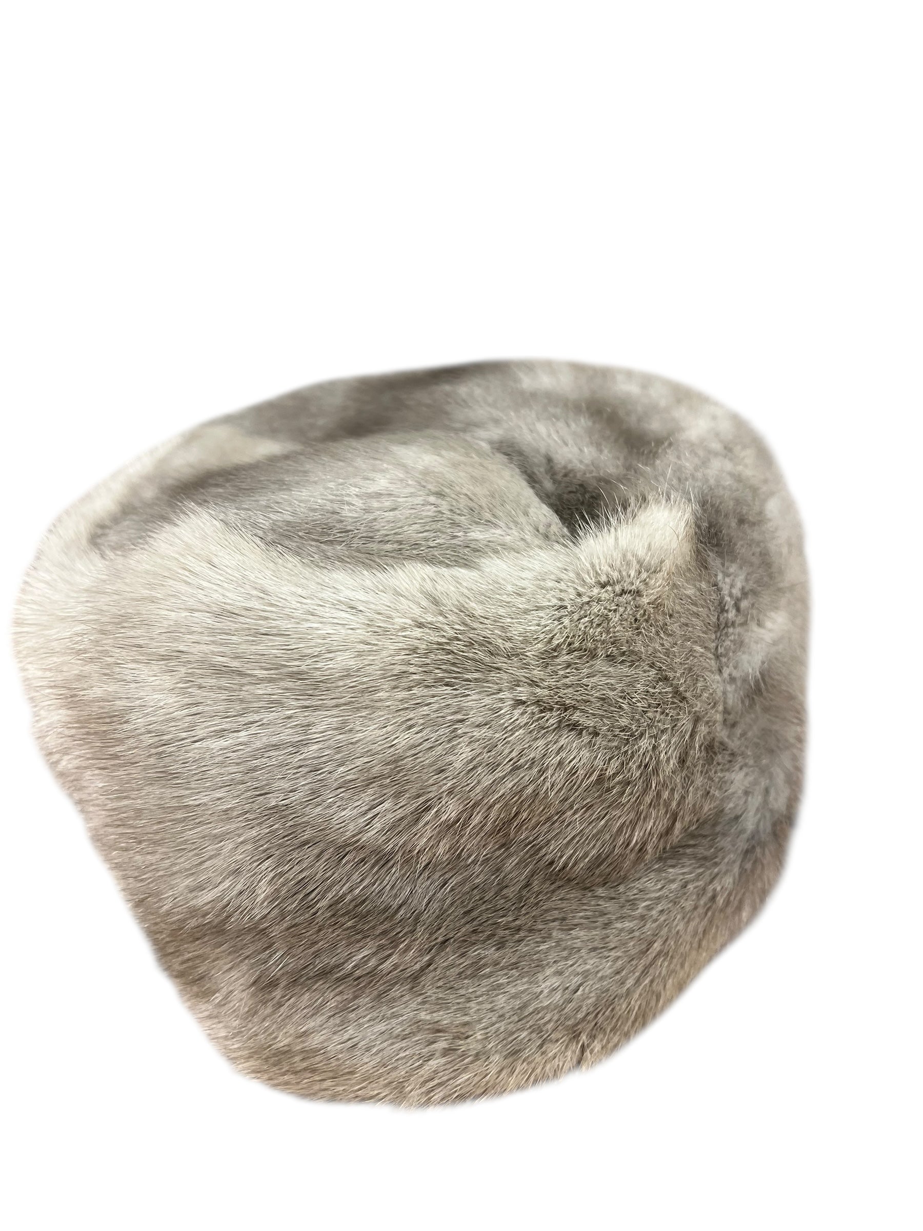 Vintage Clip-in Grey Fur Hat