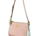 Prada Bicolor Saffiano Leather Mini Pochette