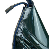 Gucci Vintage Blue/Green Patent Leather Horsebit Glam Hobo Bag