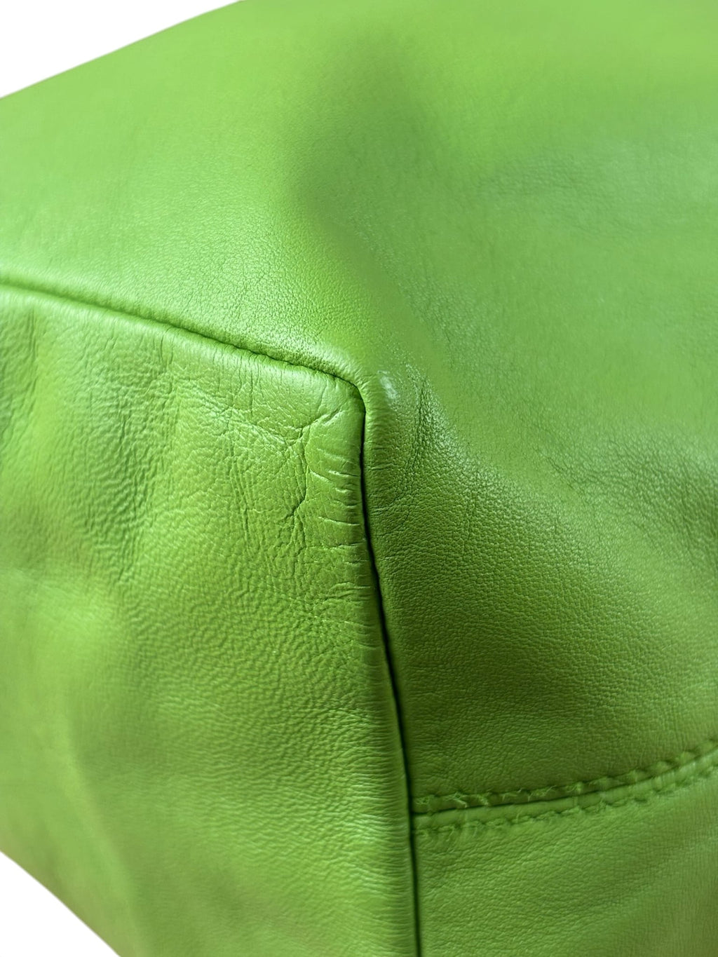 Celine Bright Green Leather Small Bucket Bag