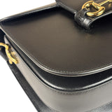 Gucci Black Leather Horsebit 1955 Shoulder Bag
