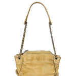 Chanel Warm Beige Leather LAX Accordion Shoulder Bag 2003