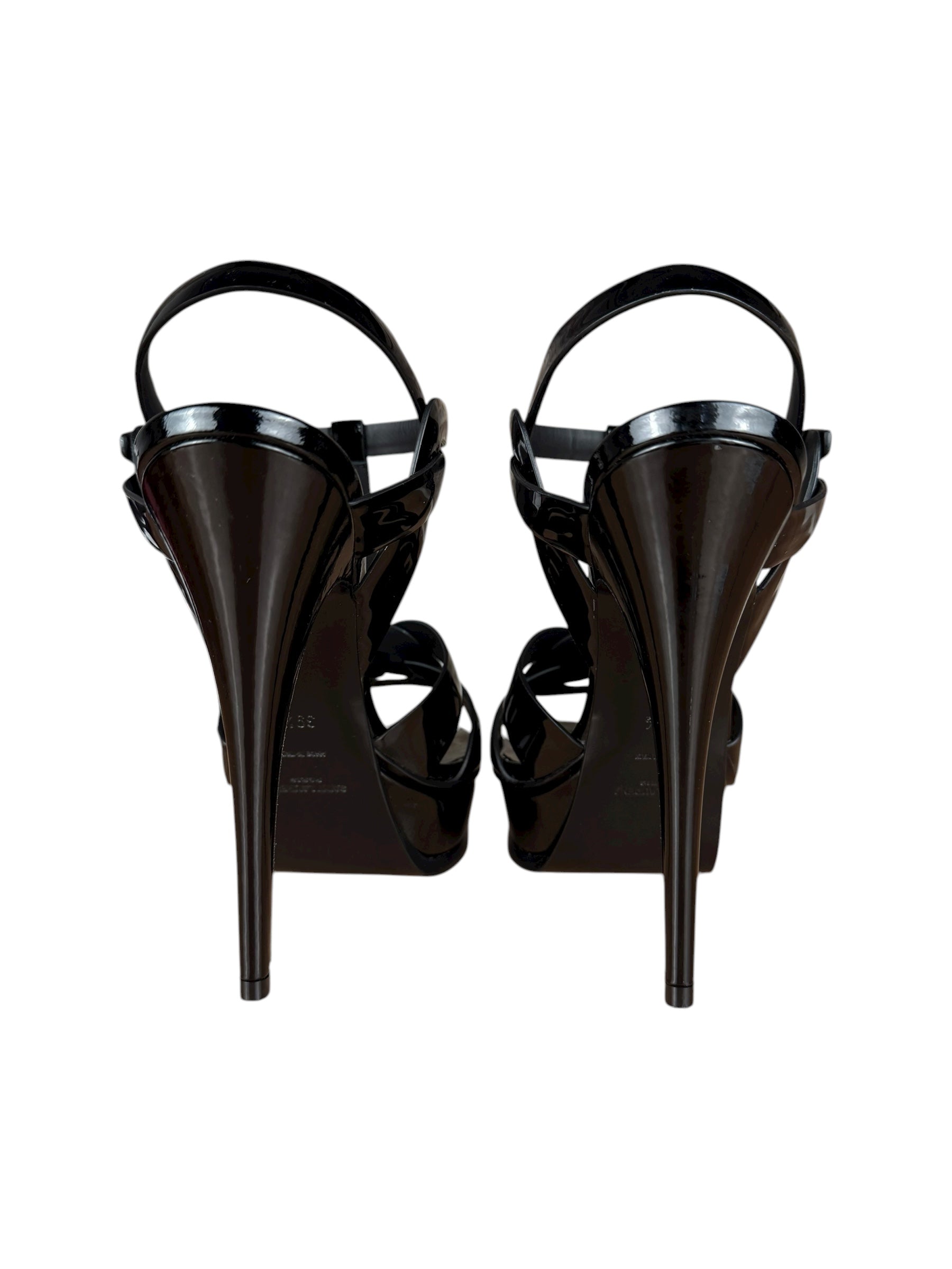 Saint Laurent Tribute Patent Leather Black Heels