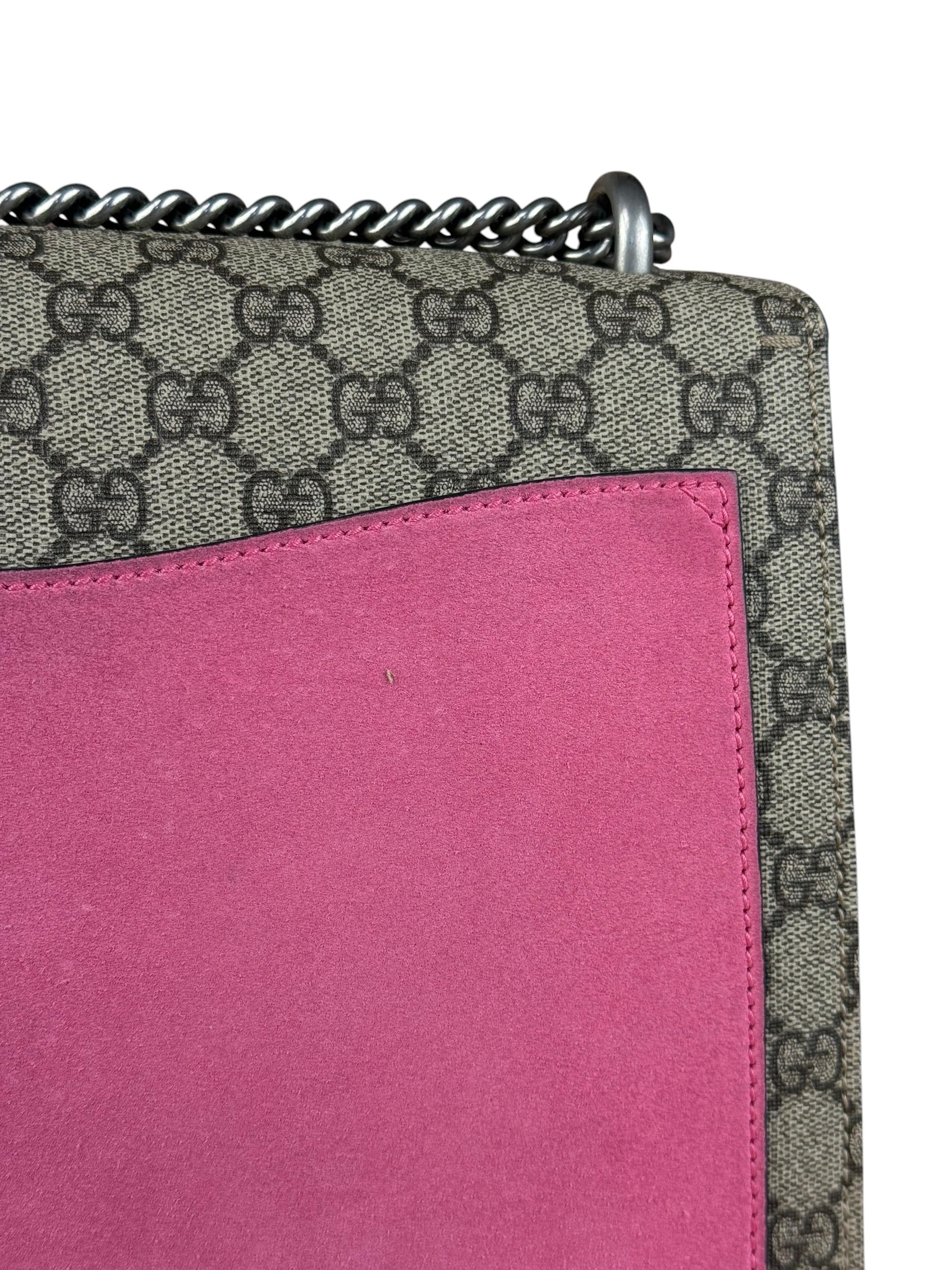 Gucci Pierced Heart Patches Dionysus Chain Shoulder Bag