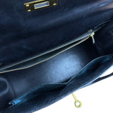 Hermes Kelly 32 Black Box Leather 1991