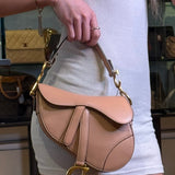 Christian Dior Blush Pink Mini Saddle Bag
