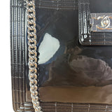 Chanel Black Patent Leather Boy Tote Two-Way Bag 2012