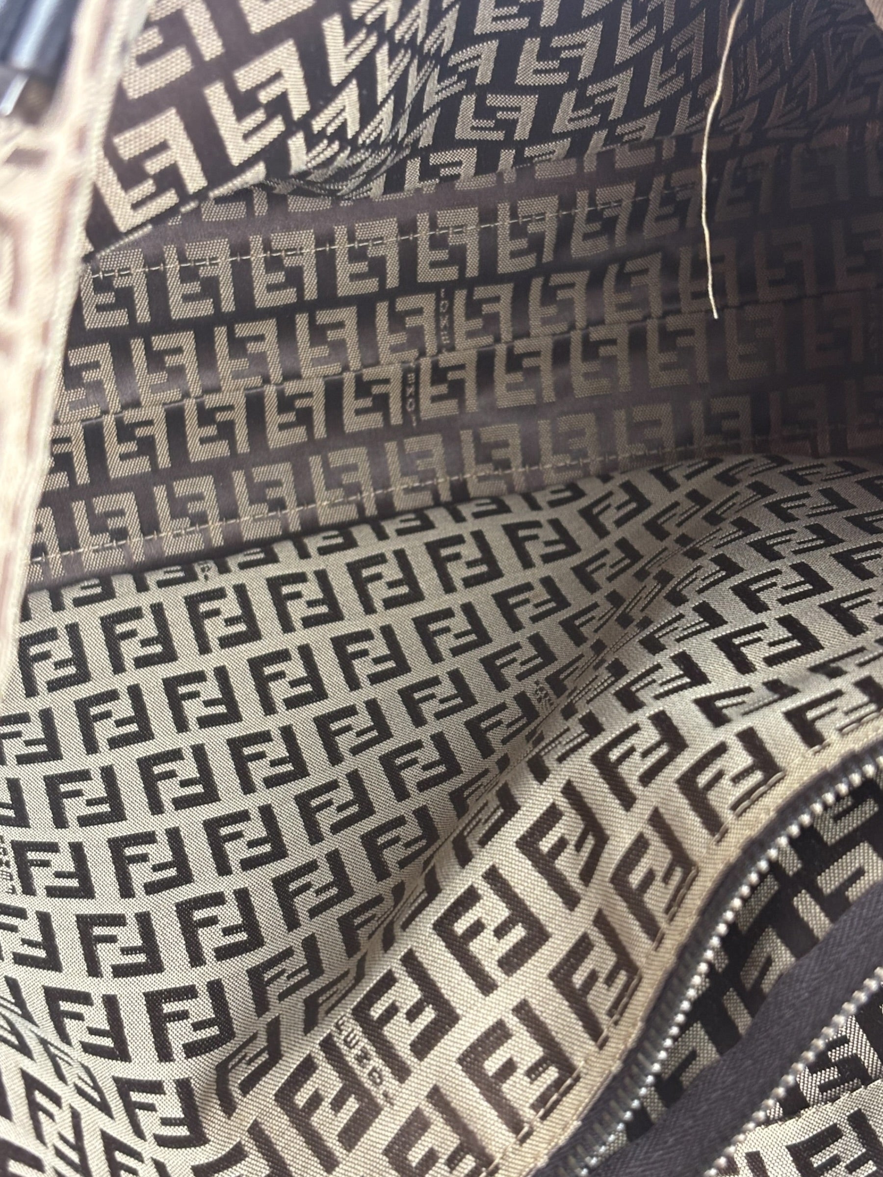 Fendi FF Vintage Canvas Tote Bag