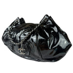 Chanel Black Patent Leather Camellia Petals Shoulder Bag 2010