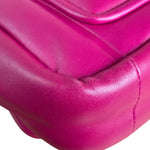 Chanel Fuchsia Pink Leather Puffy Flap Bag 2019