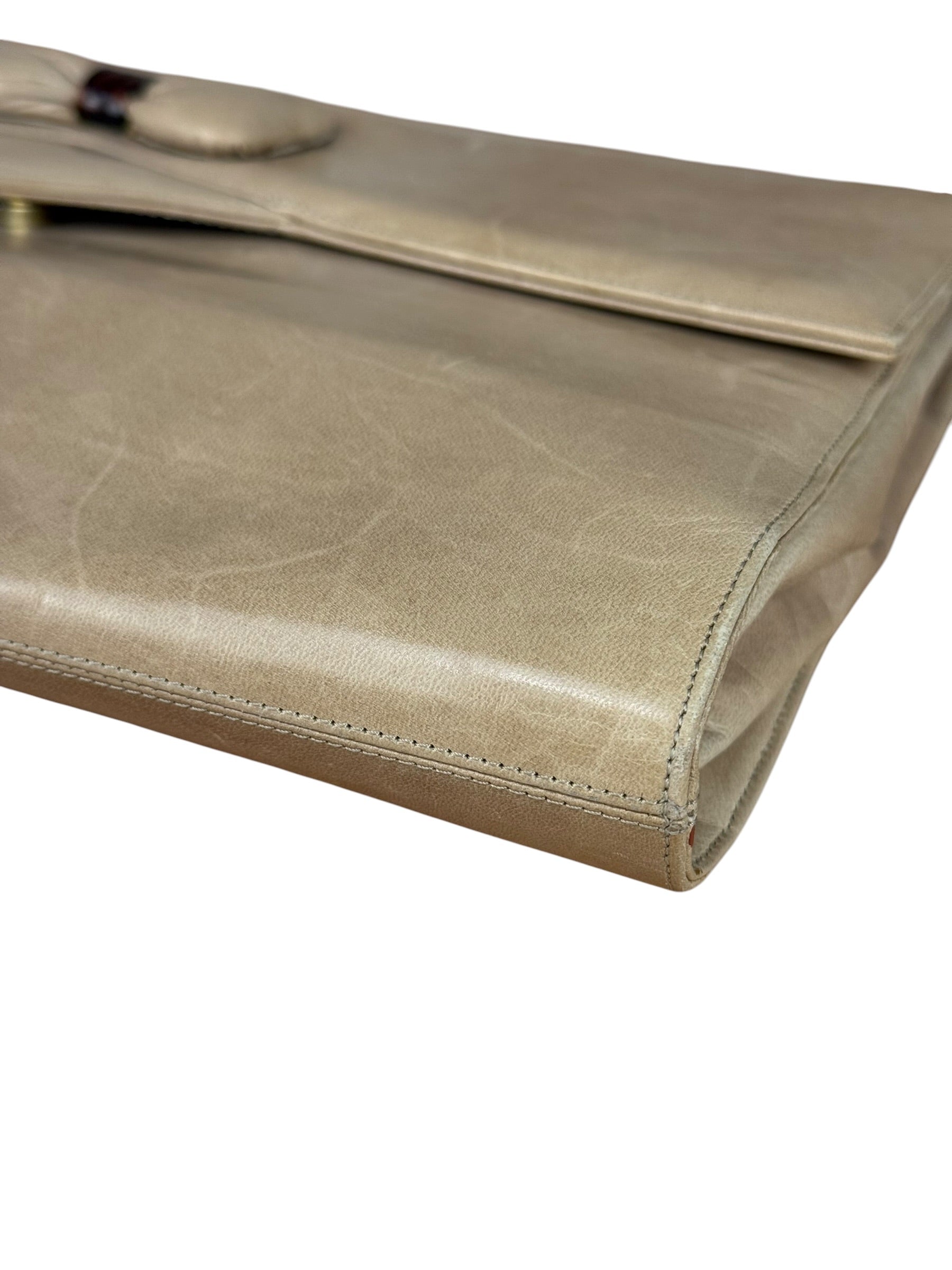 Bally Leather Bow Clutch