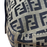 Fendi Navy Leather Trim Baguette