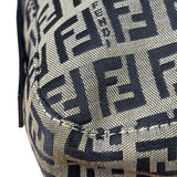 Fendi Navy Leather Trim Baguette