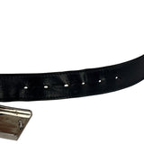 Gucci Silver-Toned Leather Belt