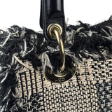 Christian Dior Black/White Tweed Lady Dior Two-Way Bag