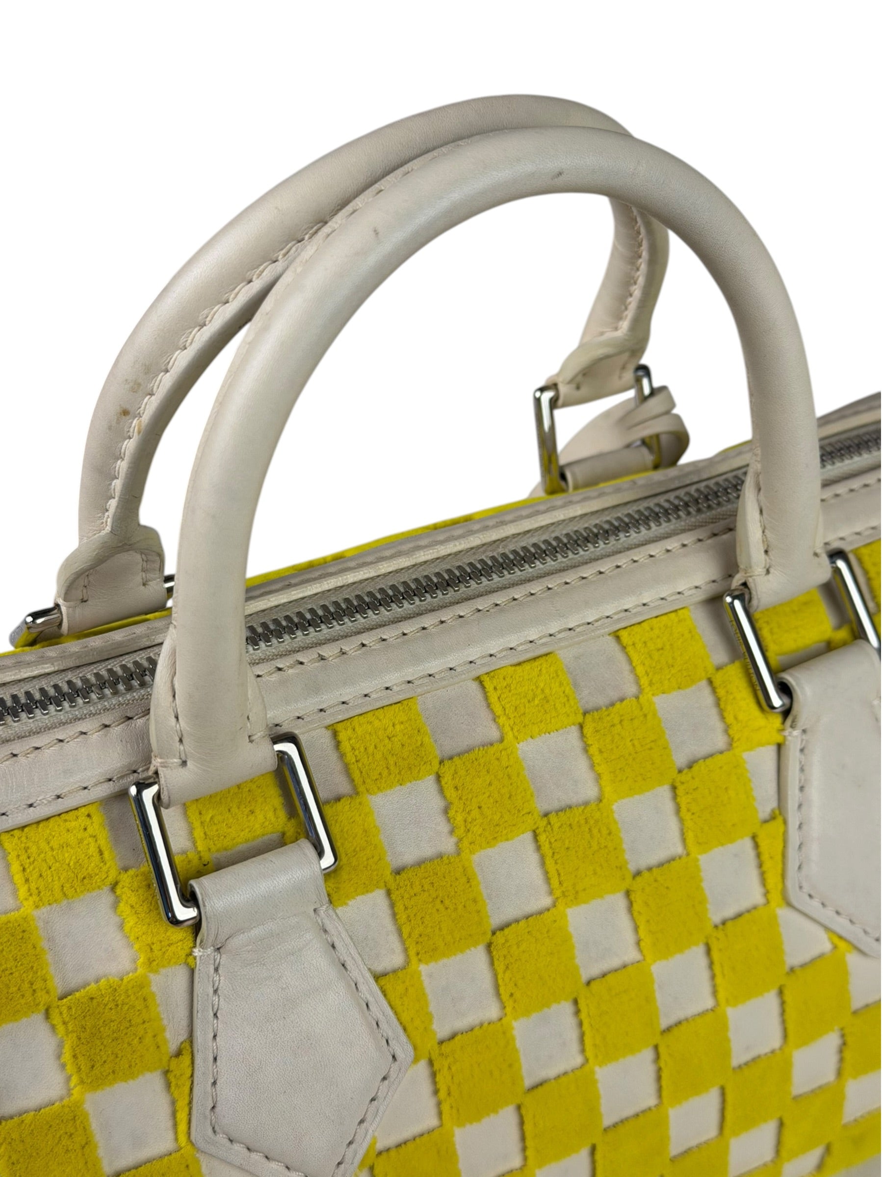 Louis Vuitton Cream/Yellow Damier Cubic Printemps Etè Speedy 2013