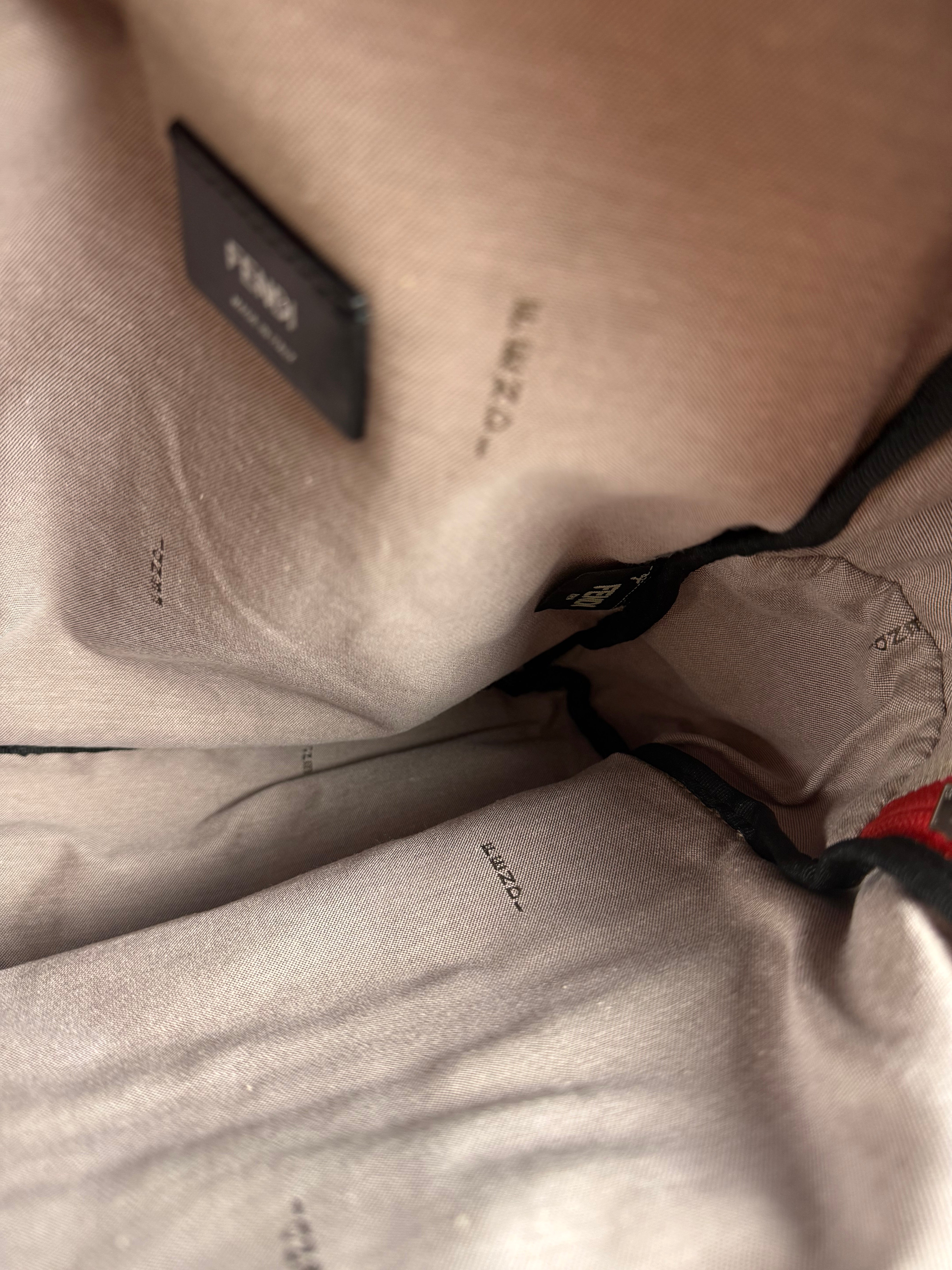 Fendi Red Patch Cloth Mini Backpack