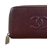 Chanel CC Caviar Leather Timeless Zip-Around Wallet-2014