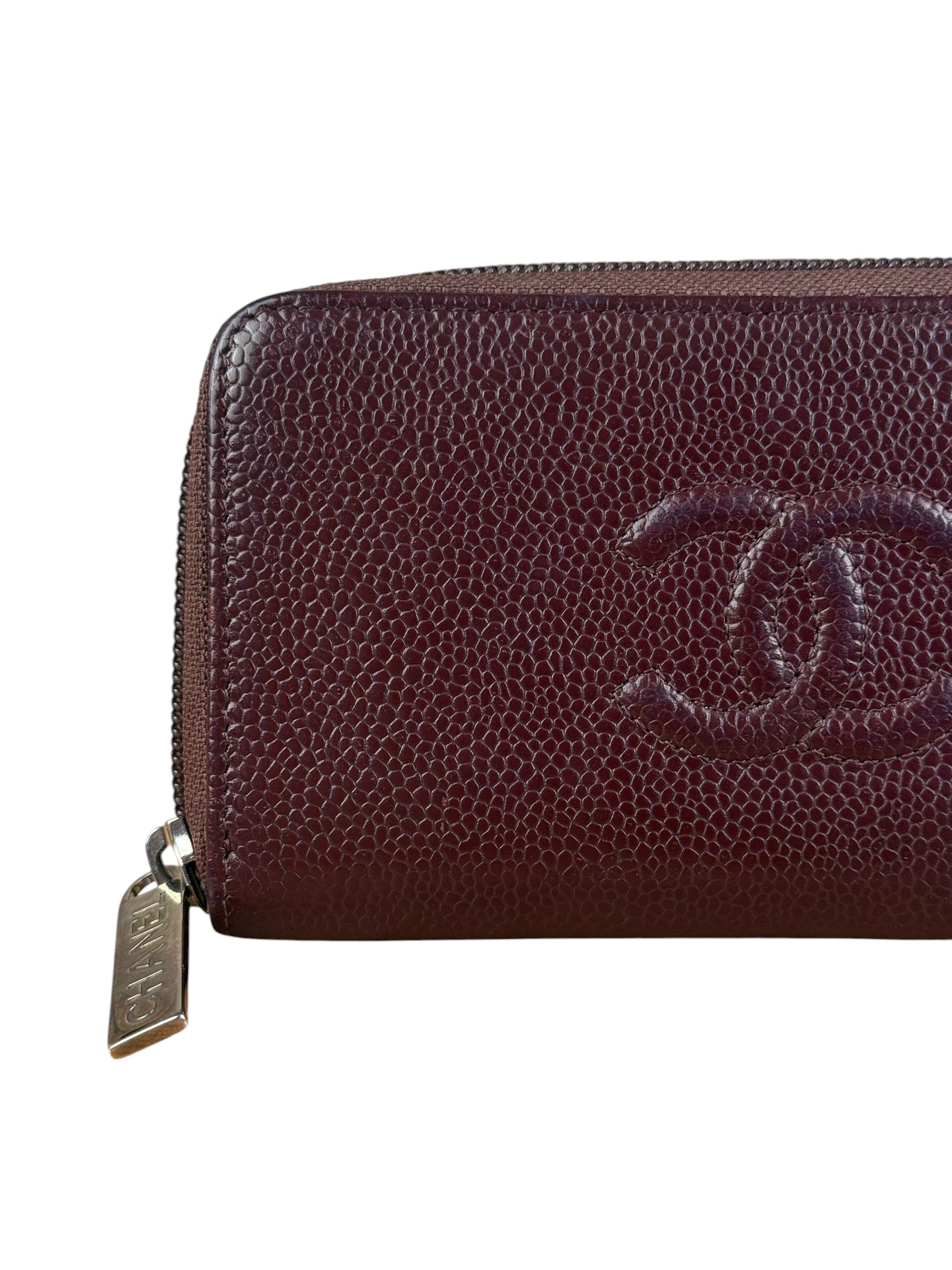 Chanel CC Caviar Leather Timeless Zip-Around Wallet-2014