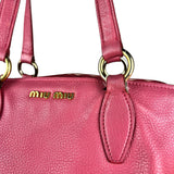 Miu Miu Pink Leather 2Way Tote Bag