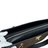 Chanel Black Choco Bar Stitch Caviar Chain Tote 2002