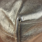 Prada Vintage Metallic Gold Leather Satchel Handbag