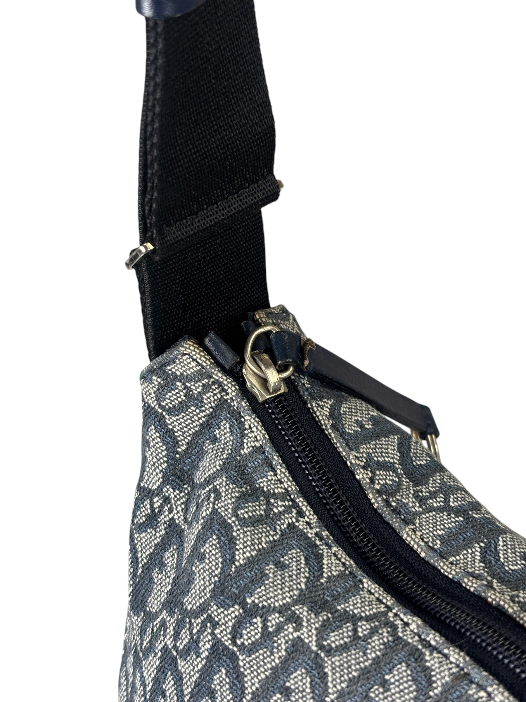 Christian Dior Vintage Blue/Black Trotter Messenger Bag