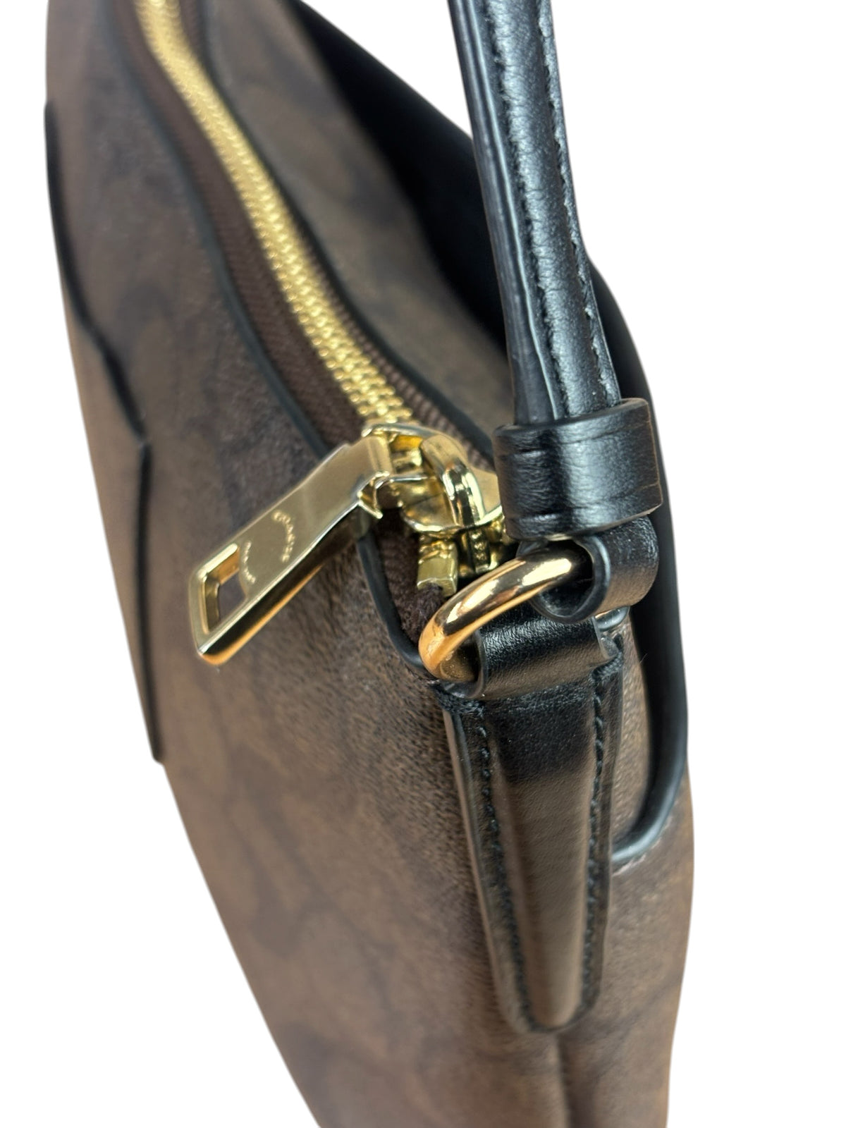 Coach Brown Leather Signature East-West Pop-Up Crossbody Bag