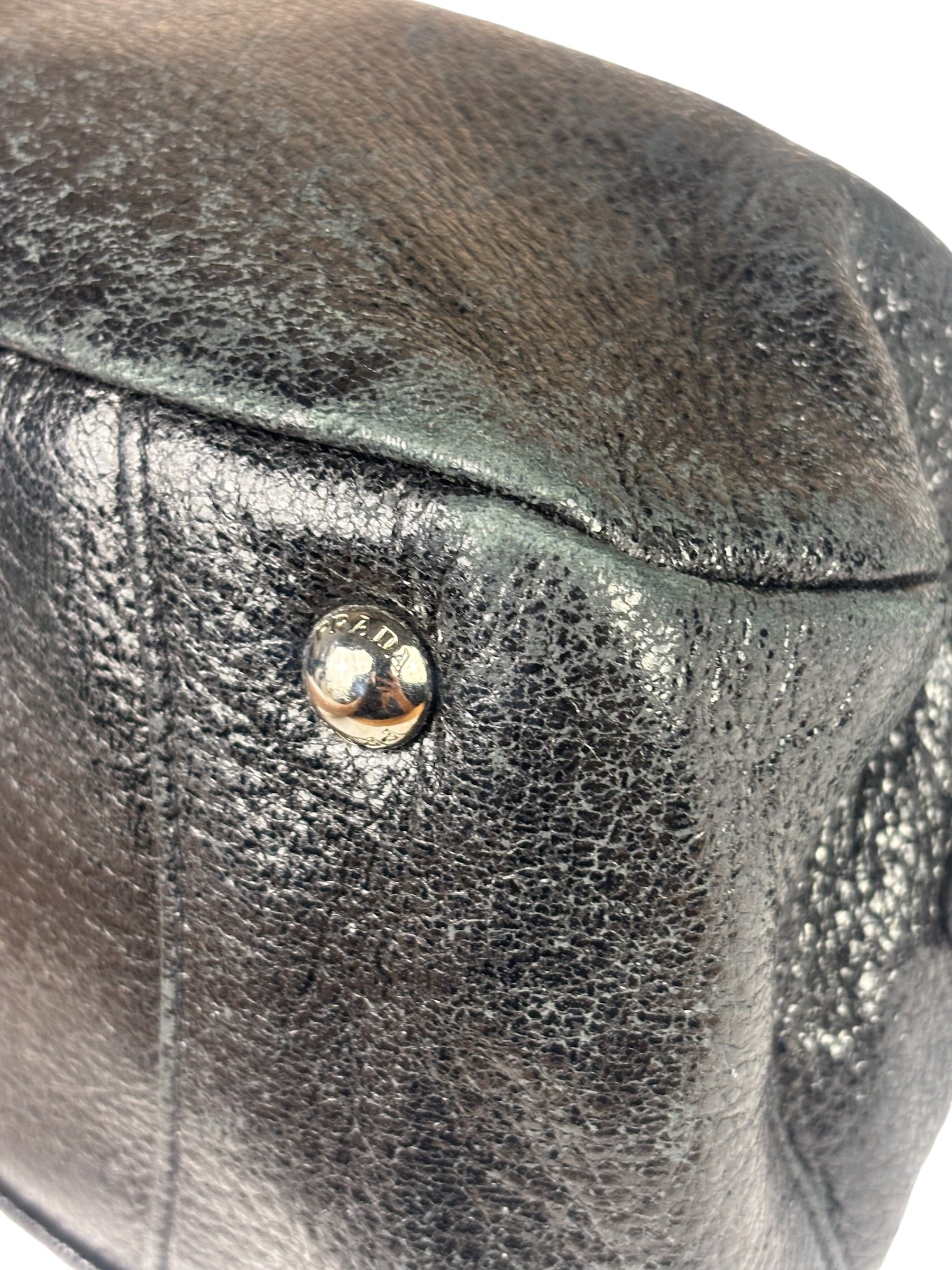 Prada Black Leather Shoulder Bag