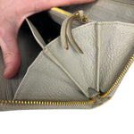 Balenciaga Grey Leather Moto Long Wallet