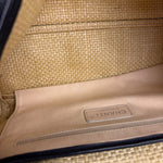 Chanel Black Leather Raffia Fringe CC Flap Shoulder Bag 2009