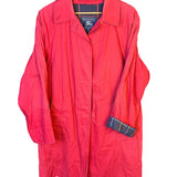 Burberry Vintage Red/Navy Check Mid Length Coat