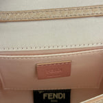 Fendi Pink Python Flower Studded Mini Chain Shoulder Bag