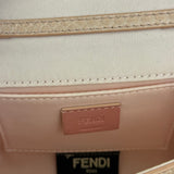 Fendi Pink Python Flower Studded Mini Chain Shoulder Bag