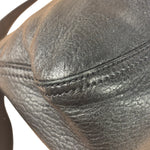 Fendi Vintage Black Leather Double Flap Baguette