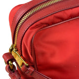 Prada Red Nylon Camera Crossbody Bag