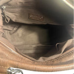 Chanel Brown Leather Essential Square Stitch Bowler Bag 2007