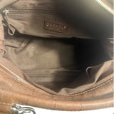 Chanel Brown Leather Essential Square Stitch Bowler Bag 2007