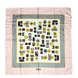 Burberry Pink Medals Vintage Silk Scarf