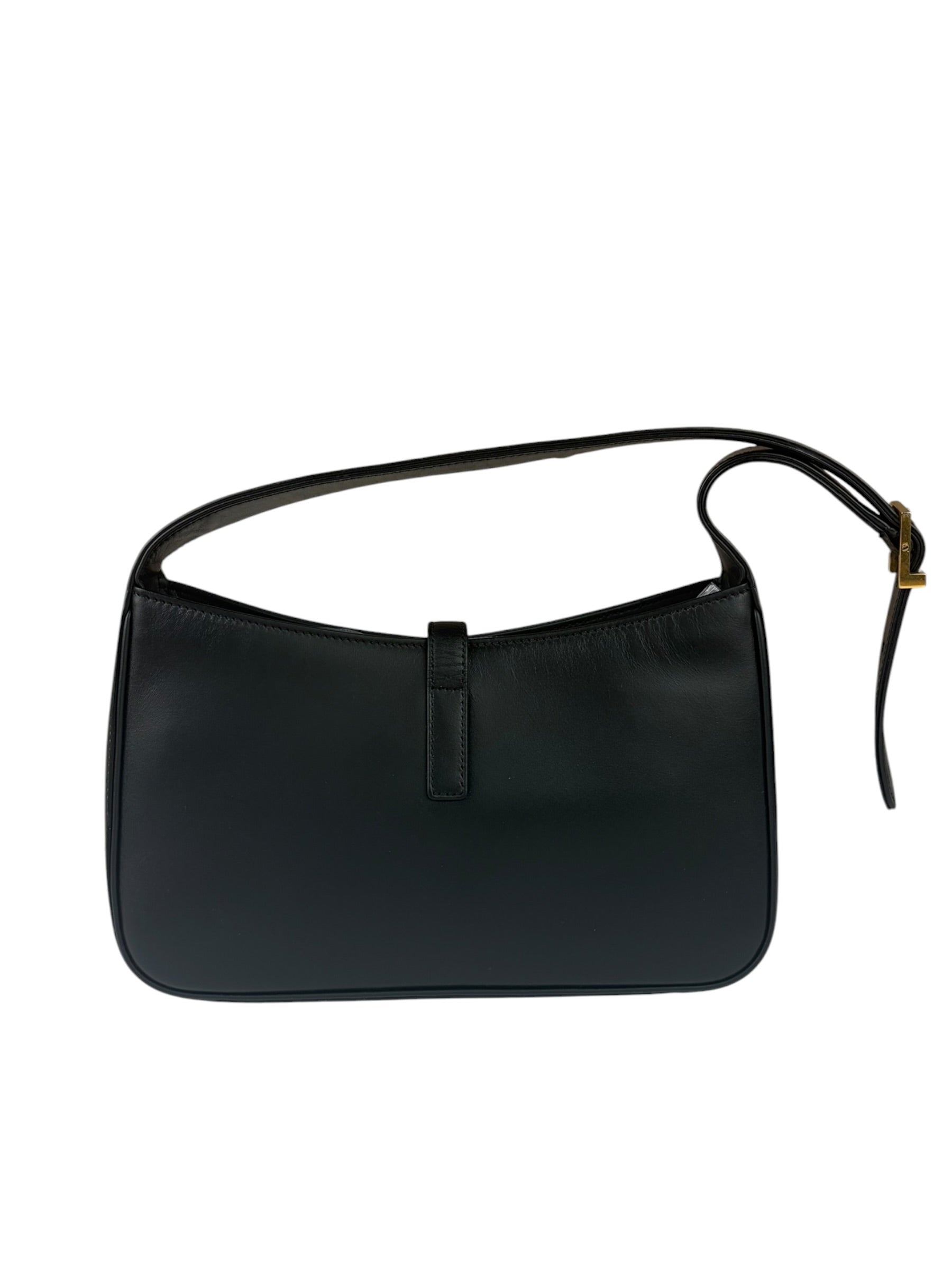 Yves Saint Laurent Black Leather Le 5 À 7 Hobo Bag