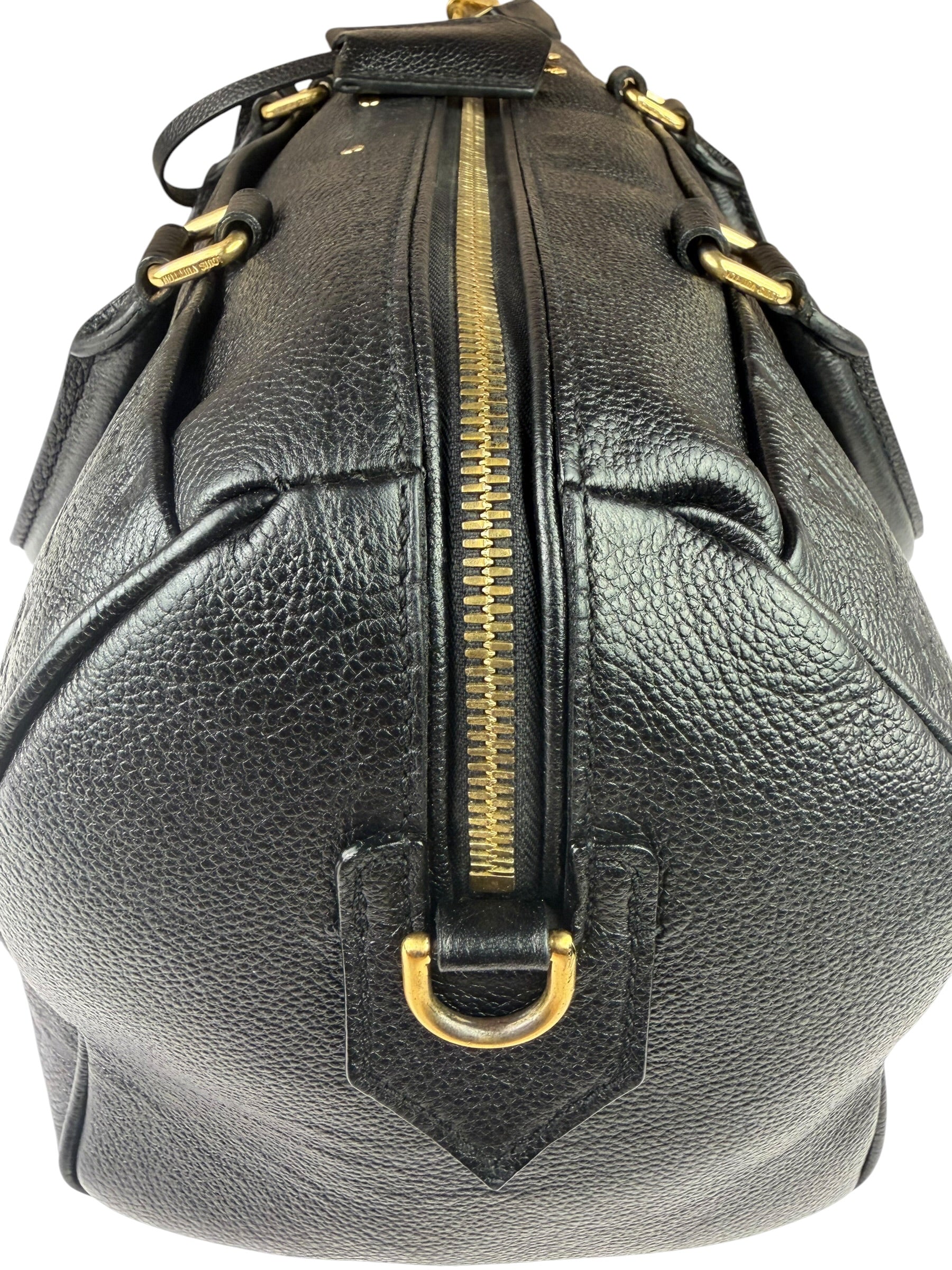 Louis Vuitton Black Monogram Bandouliere NM Empreinte Noir Speedy 30