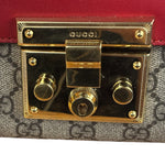 Gucci Padlock Medium Leather Chain Shoulder Bag Beige/Red/Pink