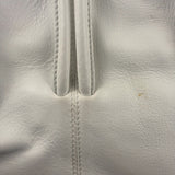 Burberry White Leather Bamboo Cinch Tote