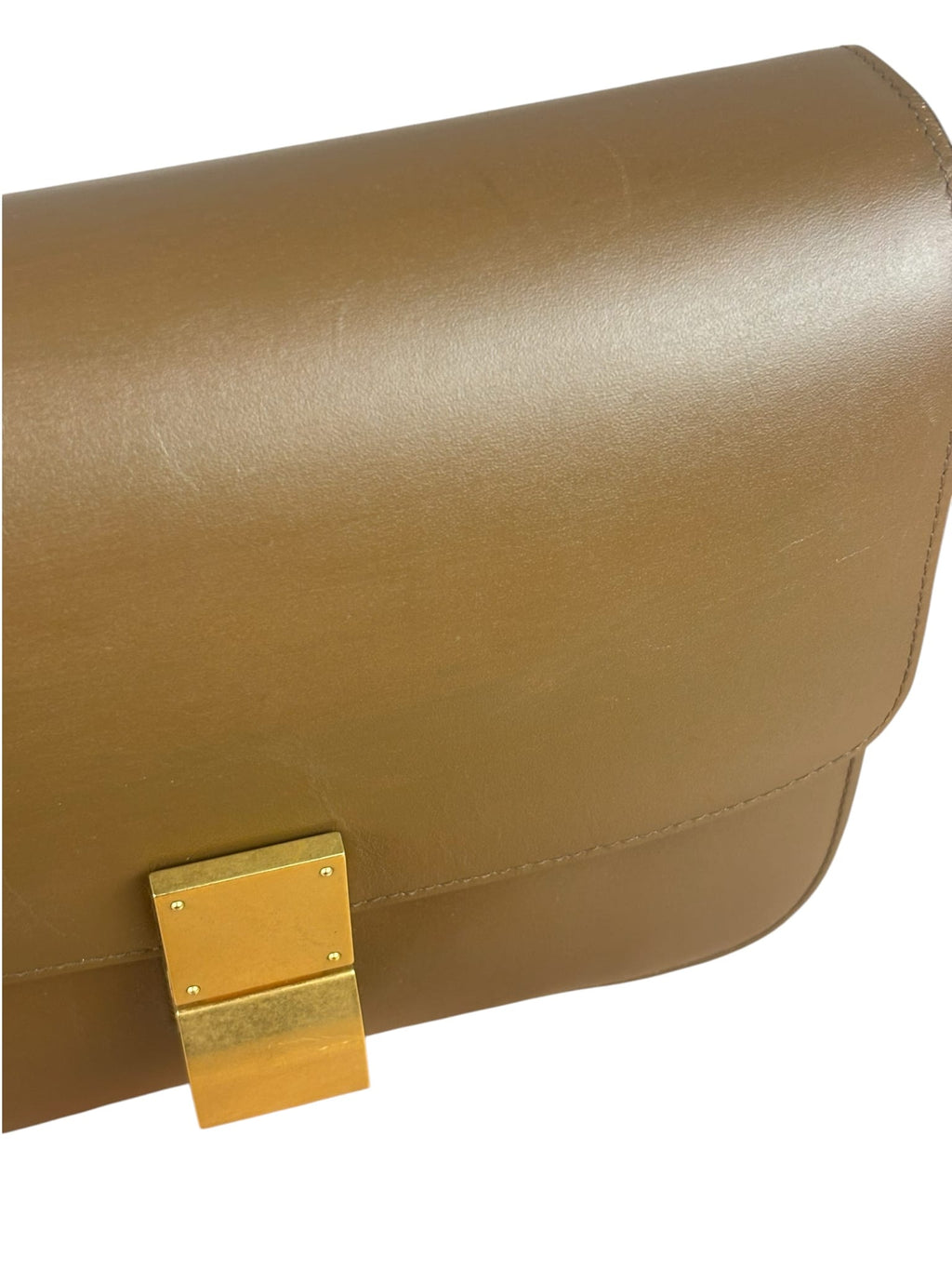 Celine Brown Leather Medium Classic Box Bag