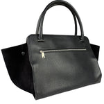 Celine Black Leather/Suede Trapeze Medium Handbag