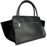 Celine Black Leather/Suede Trapeze Medium Handbag