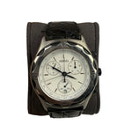 Gucci 50.000 White Dial Chronograph Black Sttrap