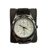 Gucci 50.000 White Dial Chronograph Black Sttrap