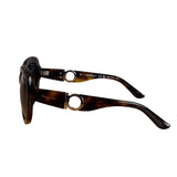 Salvatore Ferragamo Tortoise Oversized Sunglasses