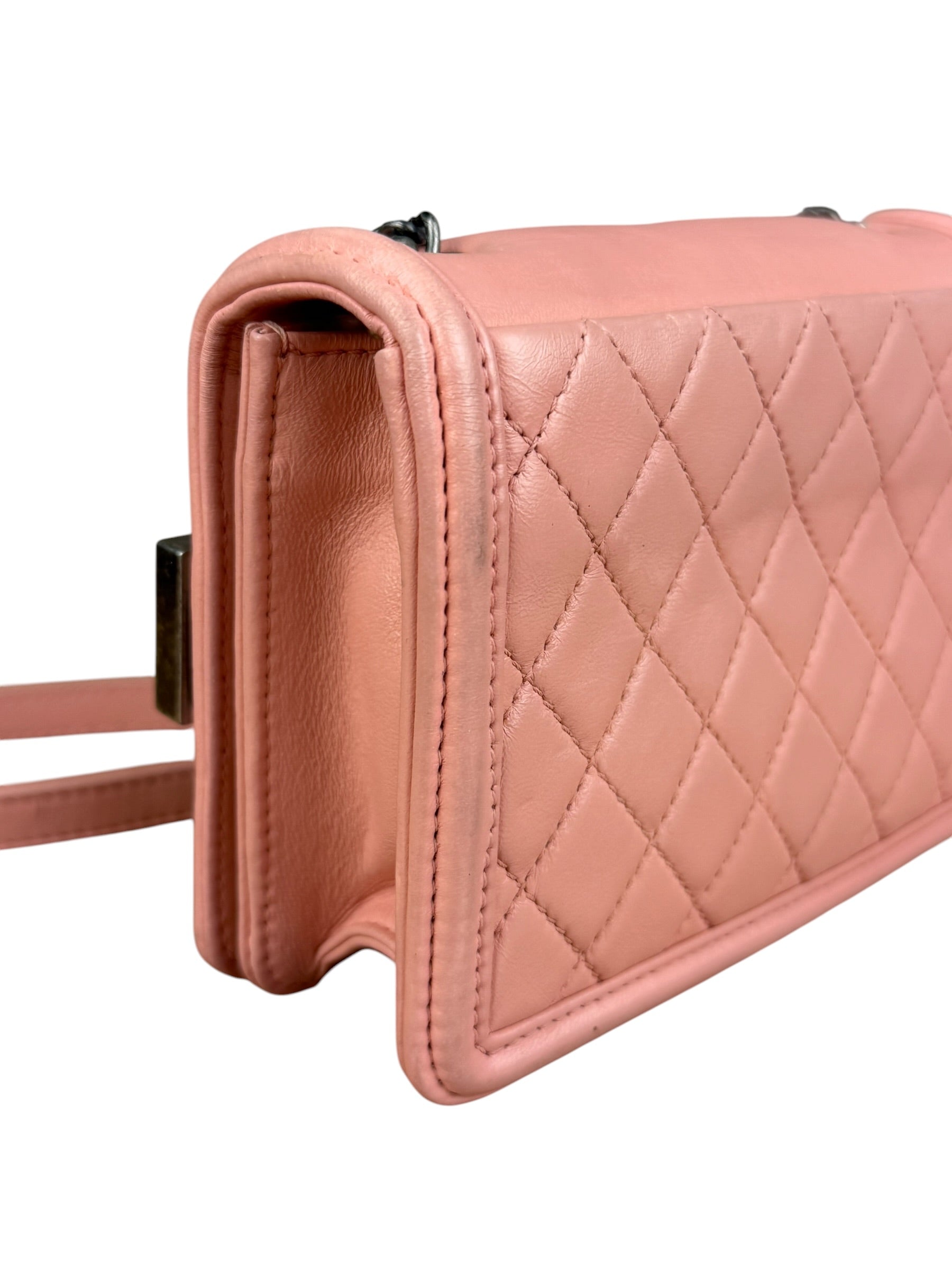 Chanel Pink Mini Boy Brick Chain Flap Bag 2013